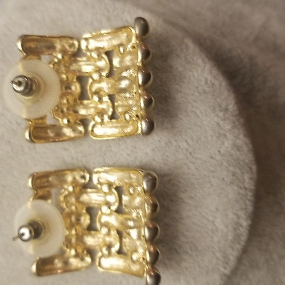 Golden weave earrings - Picture 4 of 6